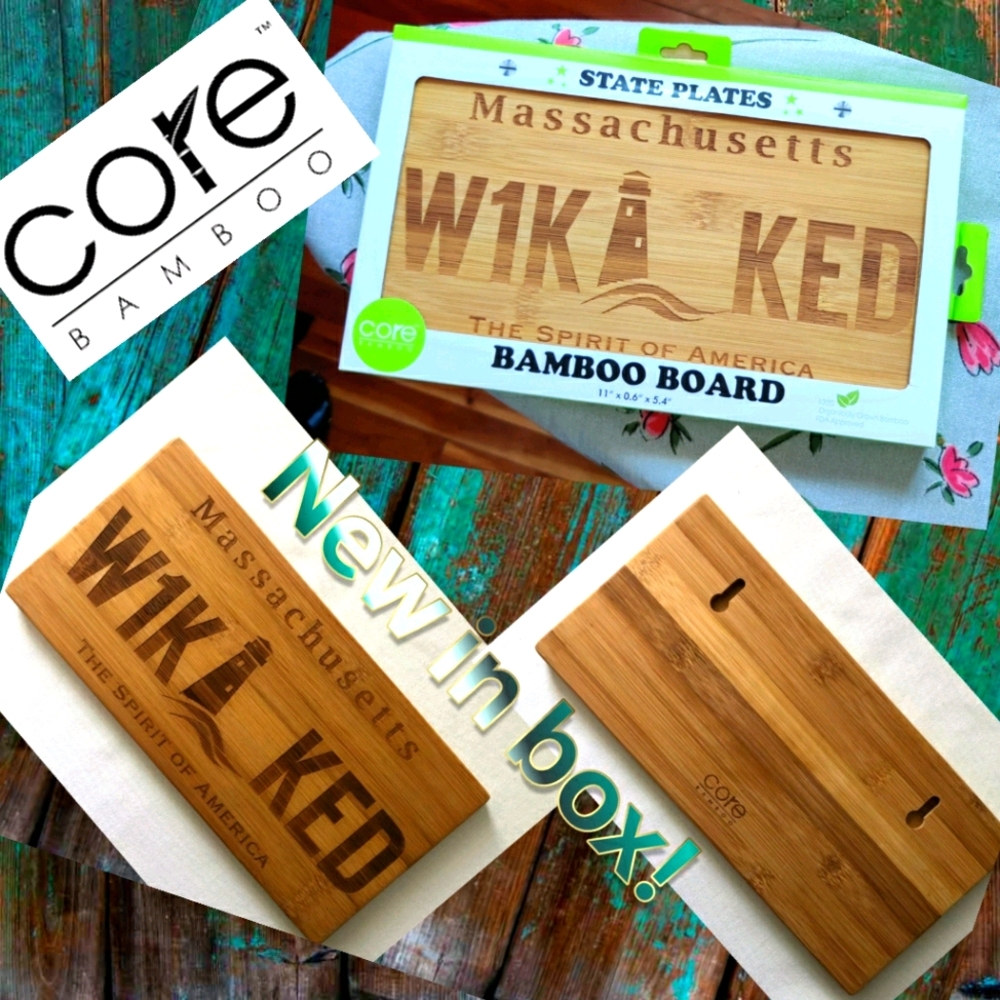 🗺️ New! Wicked Cute Massachusetts Bamboo Board